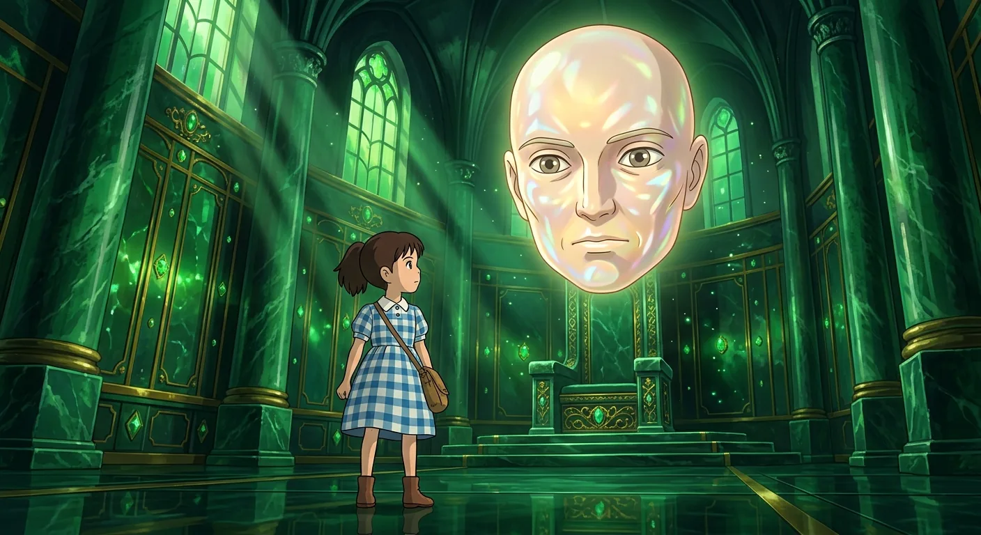 A City Bathed in Emerald Light illustration