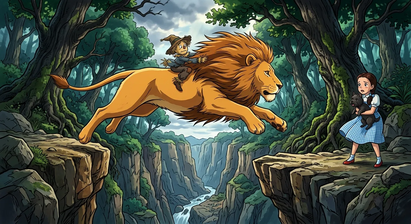 Leaping Chasms in the Dark Forest illustration