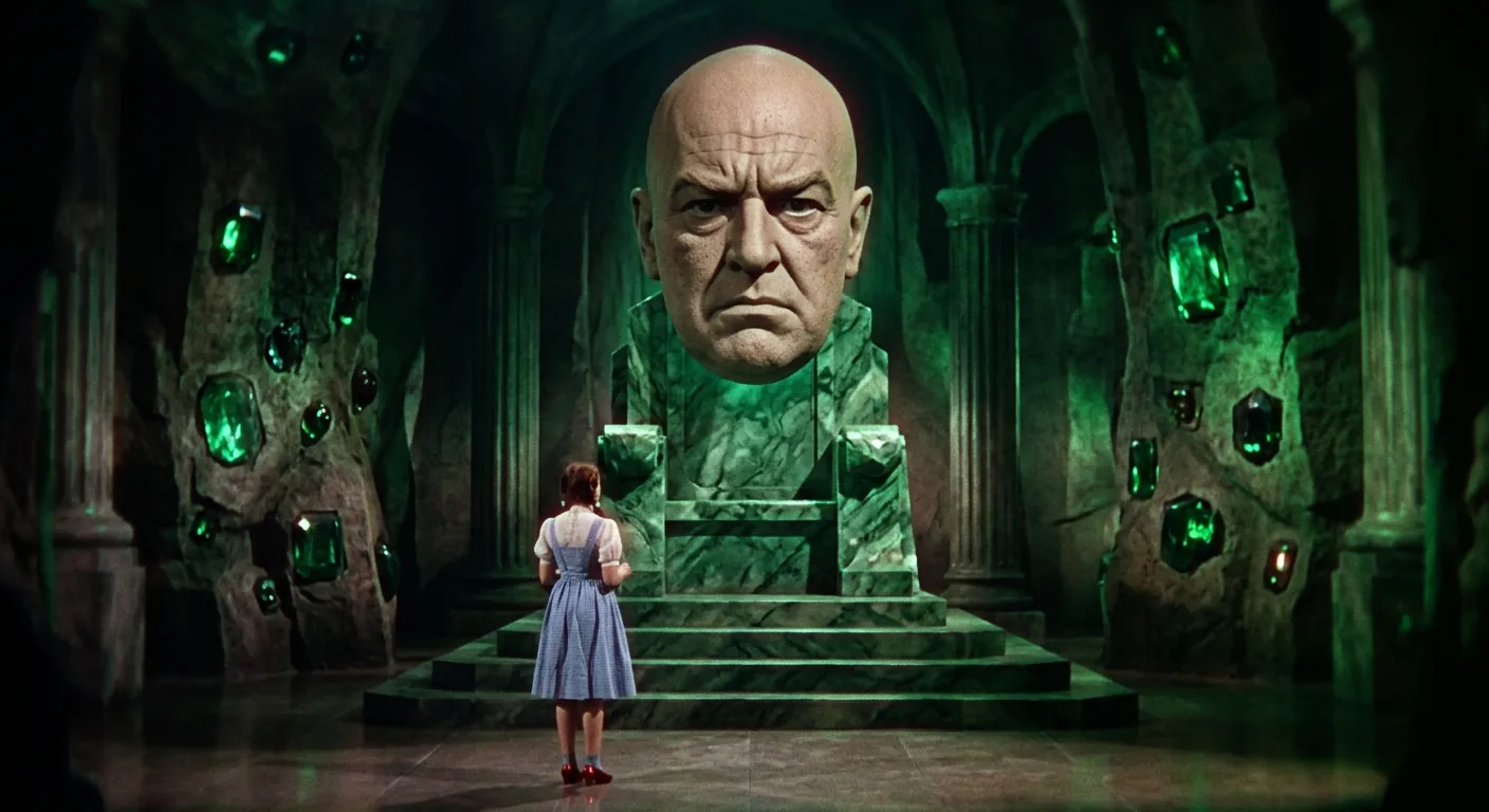 A City Bathed in Emerald Light illustration